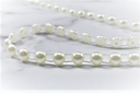 Pearl Applique Trim White Black 0.25in