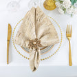 Jacquard Cloth Dinner Napkins 20x20 Champagne