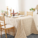 Jacquard Rectangular Tablecloth 90x156 Champagne