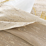 Round Polyester Tablecloth 120" Seamless Galilean Jacquard Champagne