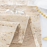 Jacquard Cloth Dinner Napkins 20x20 Champagne