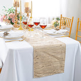 Jacquard Polyester Table Runner 13x108 Champagne