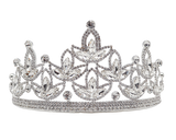 Silver Crystal Rhinestone Crown Tiara
