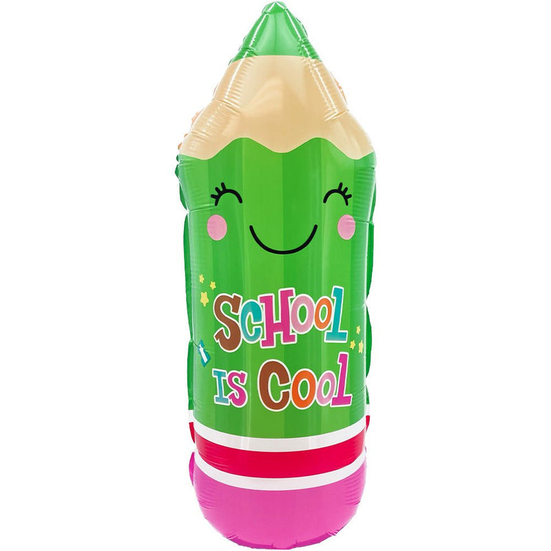 Foil Balloon Back to School Pencil Green