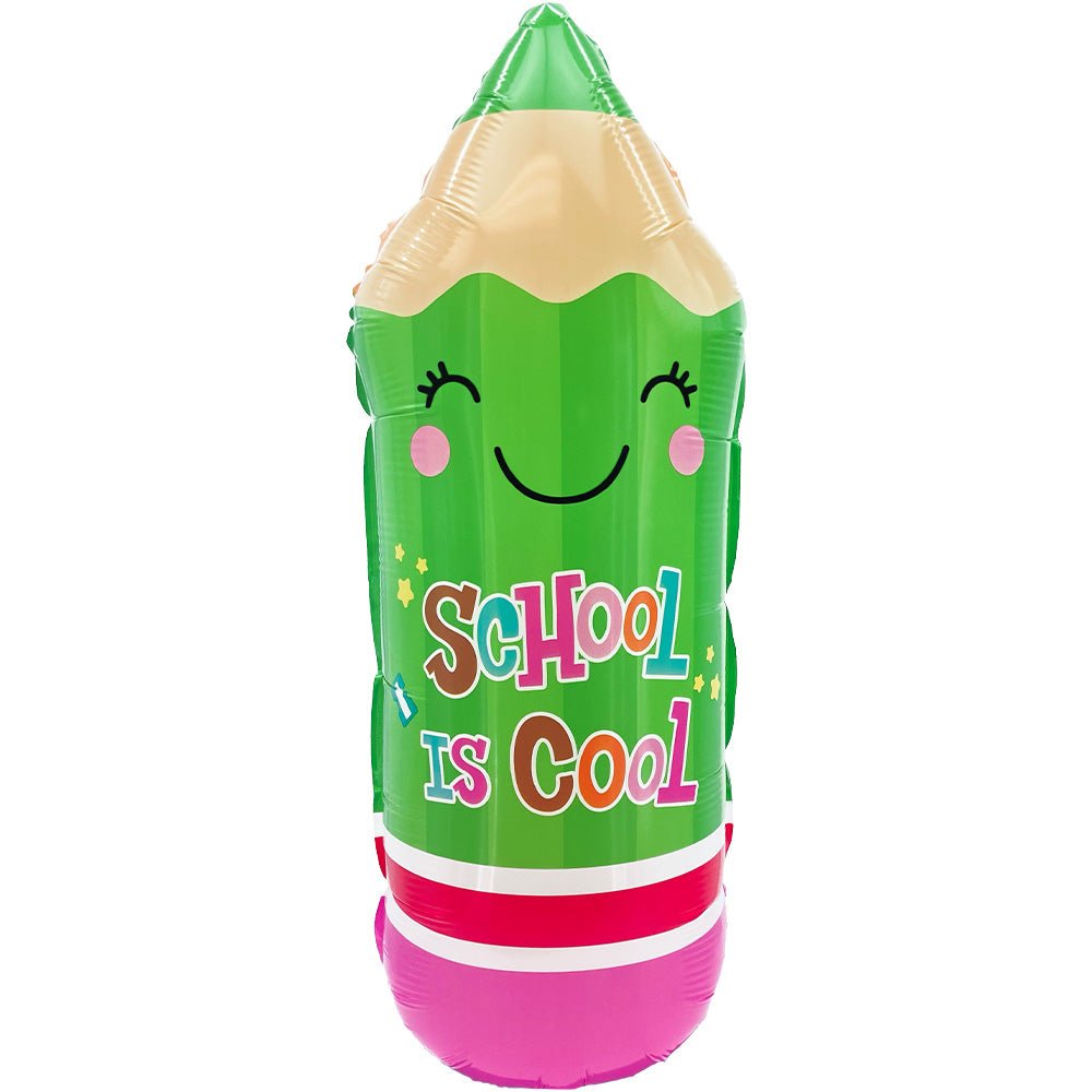 Foil Balloon Back to School Pencil Green