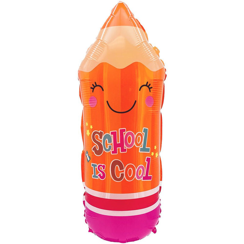 Foil Balloon Back to School Pencil Orange