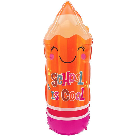 Foil Balloon Back to School Pencil Orange