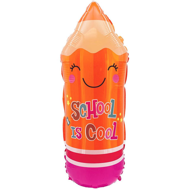 Foil Balloon Back to School Pencil Orange