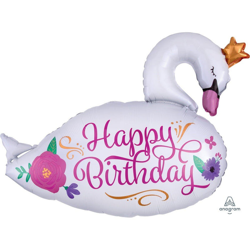 Foil Swan Balloon 29 Inch Beautiful Swan