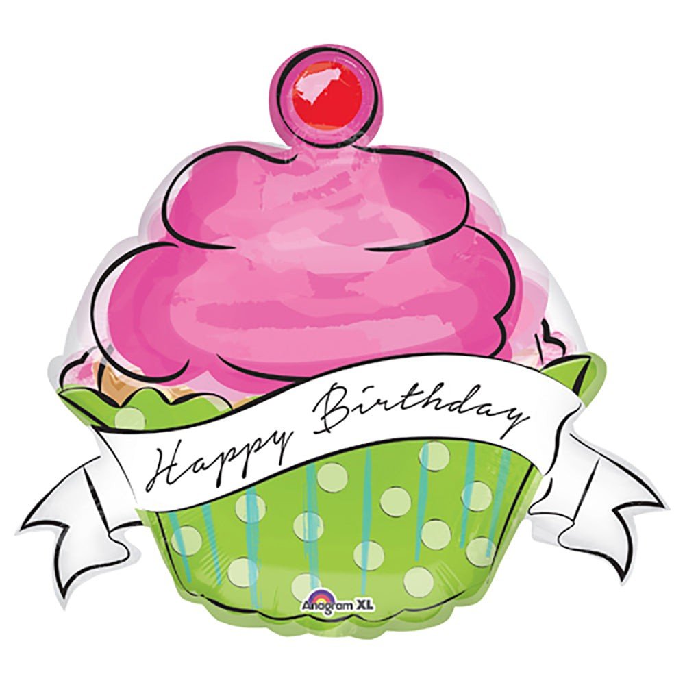 Birthday Sweets Cupcake Foil Balloon