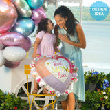Foil Balloon Best Mom Ever Hearts 29 Inch