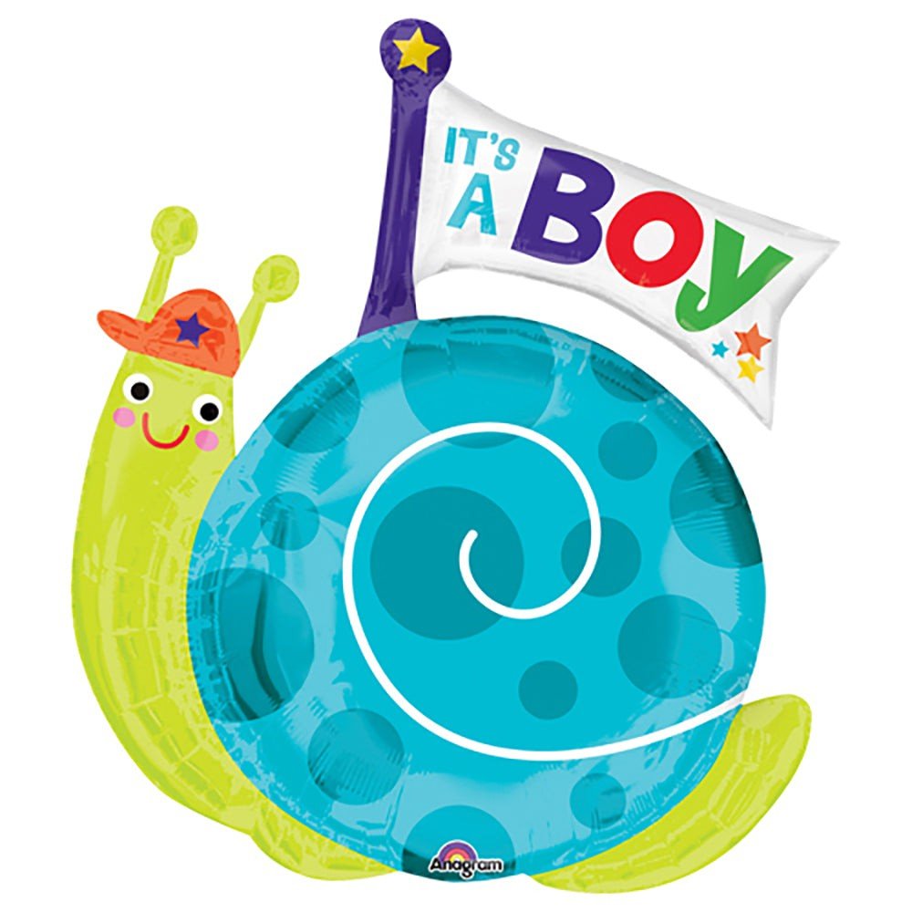 Foil Balloon 29 Inch It's A Boy Snail