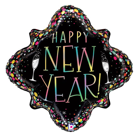 Foil Balloon New Year Party Confetti Frame