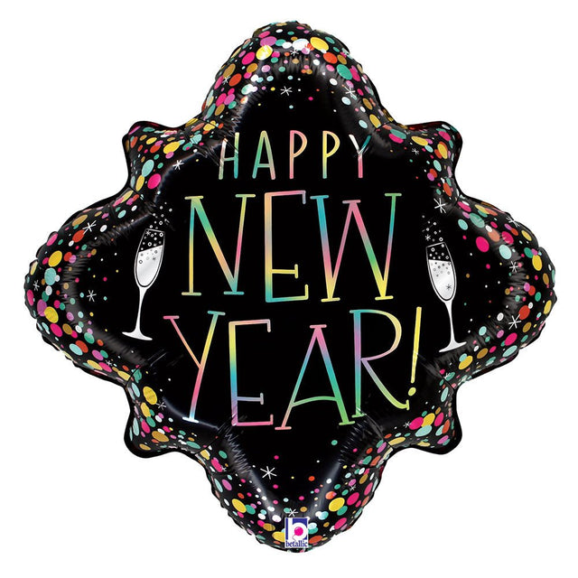 Foil Balloon New Year Party Confetti Frame
