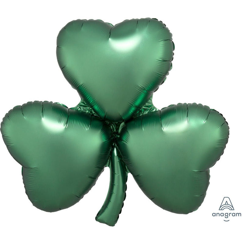 Shamrock Foil Balloon 29 Inch Satin Emerald