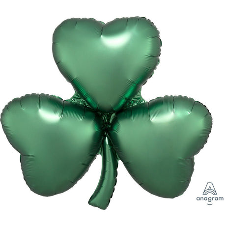 Shamrock Foil Balloon 29 Inch Satin Emerald