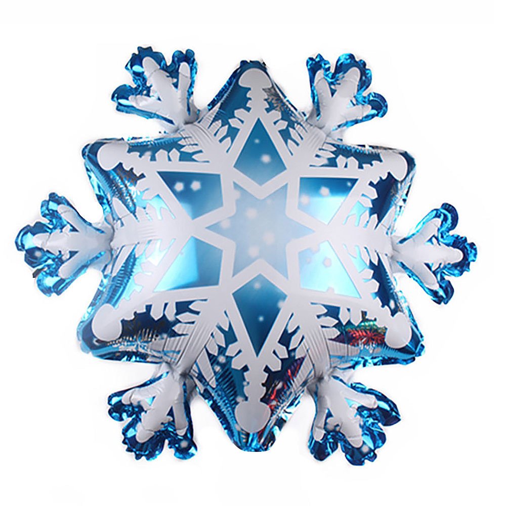 Snowflake Shape Blue Foil Balloon