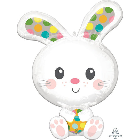 Bunny Foil Balloon 29 Inch Spotted Bunny