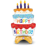 Birthday Cake Foil Balloon 29 Inch Standup