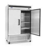 Atosa MBF8507GR 2 Section Reach-In Bottom Mount Refrigerator 54-3/8"W x 31-1/2"D x 83-1/8"H with 2 Locking Solid Doors