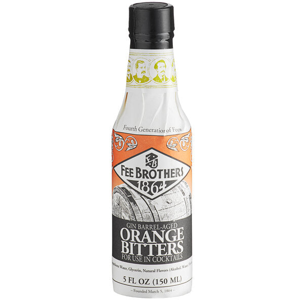 Fee Brothers 5 fl. oz. Gin Barrel Aged Orange Bitters - 12/Case