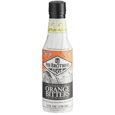 Fee Brothers 5 fl. oz. Gin Barrel Aged Orange Bitters - 12/Case