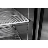 Atosa MBF8507GR 2 Section Reach-In Bottom Mount Refrigerator 54-3/8"W x 31-1/2"D x 83-1/8"H with 2 Locking Solid Doors