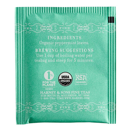 Harney & Sons Organic Peppermint Herbal Tea Bags - 300/Case