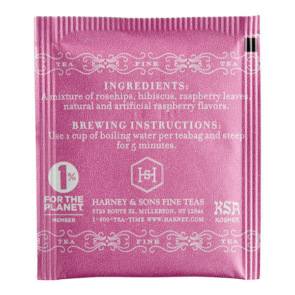 Harney & Sons Raspberry Herbal Tea Bags - 300/Case