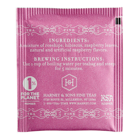 Harney & Sons Raspberry Herbal Tea Bags - 300/Case