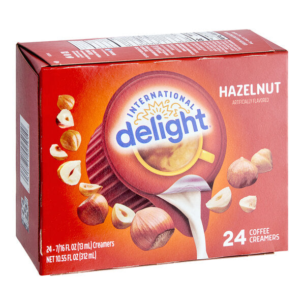 International Delight Hazelnut Single Serve Non-Dairy Creamer - 144/Case