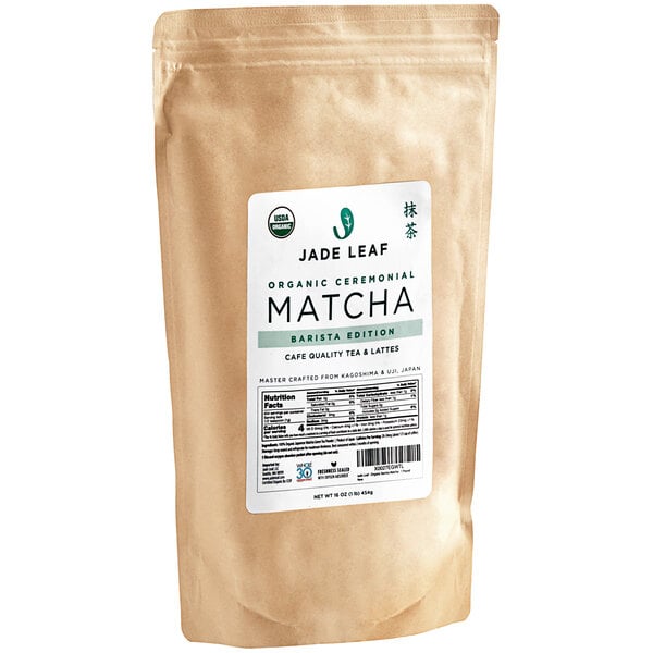 Jade Leaf Organic Ceremonial Barista Edition Matcha Powder 1 lb. (454g) - 6/Case