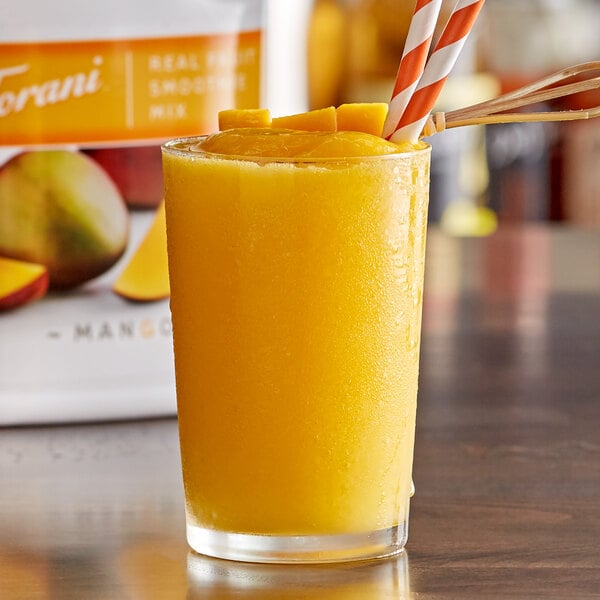 Torani 64 fl. oz. Mango Fruit Smoothie Mix - 6/Case