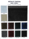 Metallic Chiffon Polyester Metallic Fabric - Black, 58" Wide (1 Yard)