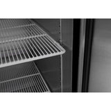 Atosa MBF8508GR 3 Section Reach-In Bottom Mount Refrigerator 81-7/8"W x 31-1/2"D x 83-1/8"H with 3 Locking Solid Doors