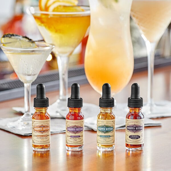 Scrappy's Bitters Classic Assorted Bitters Set 0.5 fl. oz. - 20/Case