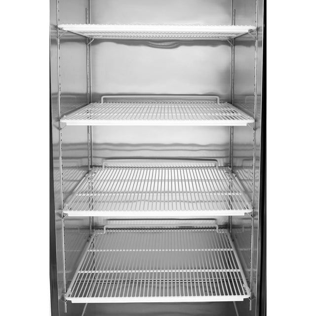 Atosa MCF8701GR Bottom Mount Freezer Merchandiser 26.97"W x 31.5"D x 84.06"H w/Self-Closing Glass Door w/Lock