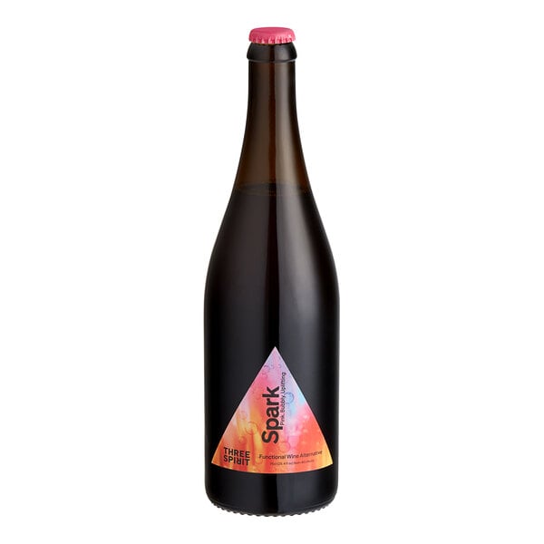 Three Spirit Spark Non-Alcoholic Sparkling Rose 750 mL Bottle - 6/Case