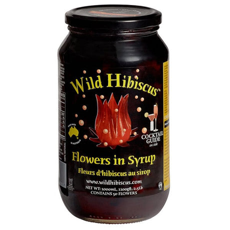 Wild Hibiscus 2.5 lb. Hibiscus Flowers in Syrup - 4/Case