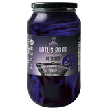 Wild Hibiscus 2.4 lb. Lotus Root in Butterfly Pea and Elderflower Syrup - 4/Case