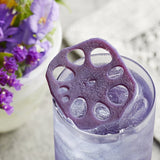 Wild Hibiscus 2.4 lb. Lotus Root in Butterfly Pea and Elderflower Syrup - 4/Case