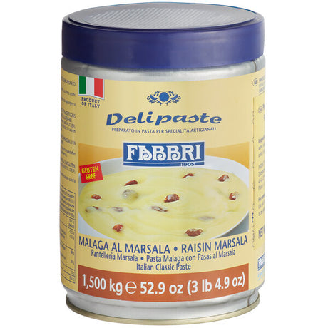 Fabbri Delipaste 1.5 kg Malaga Marsala / Rum Raisin Flavoring Paste - 8/Case