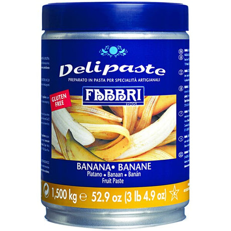 Fabbri Delipaste 1.5 kg Banana Flavoring Paste - 8/Case
