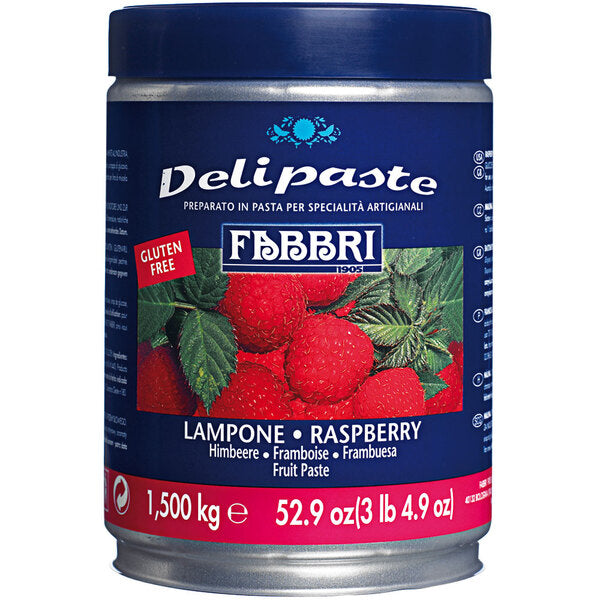 Fabbri Delipaste 1.5 kg Raspberry Flavoring Paste - 8/Case