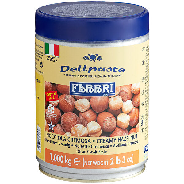 Fabbri Delipaste 1 kg Creamy Hazelnut Flavoring Paste - 3/Case