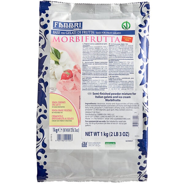 Fabbri Morbifrutta 1 kg Gelato / Sorbet Base - 12/Case