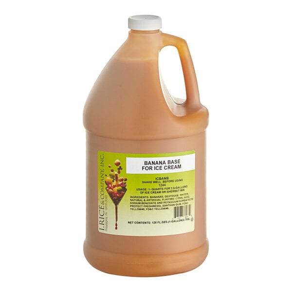 I. Rice Banana Hard Serve Ice Cream Base 1 Gallon - 4/Case