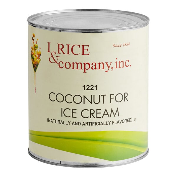 I. Rice Coconut Hard Serve Ice Cream Base #10 Can - 6/Case