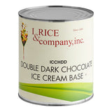 I. Rice Double Dark Chocolate Hard Serve Ice Cream Base #10 Can - 6/Case