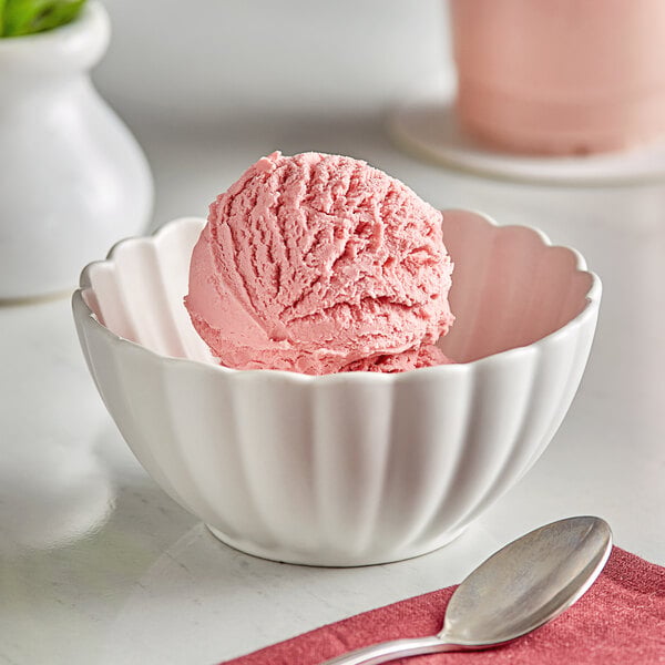 Oringer Red Raspberry Puree Hard Serve Ice Cream Base 1 Gallon - 4/Case